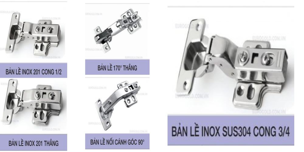 phụ kiện bản lề giảm chấn Eurogold tại Tủ Bếp Thiện Thịnh