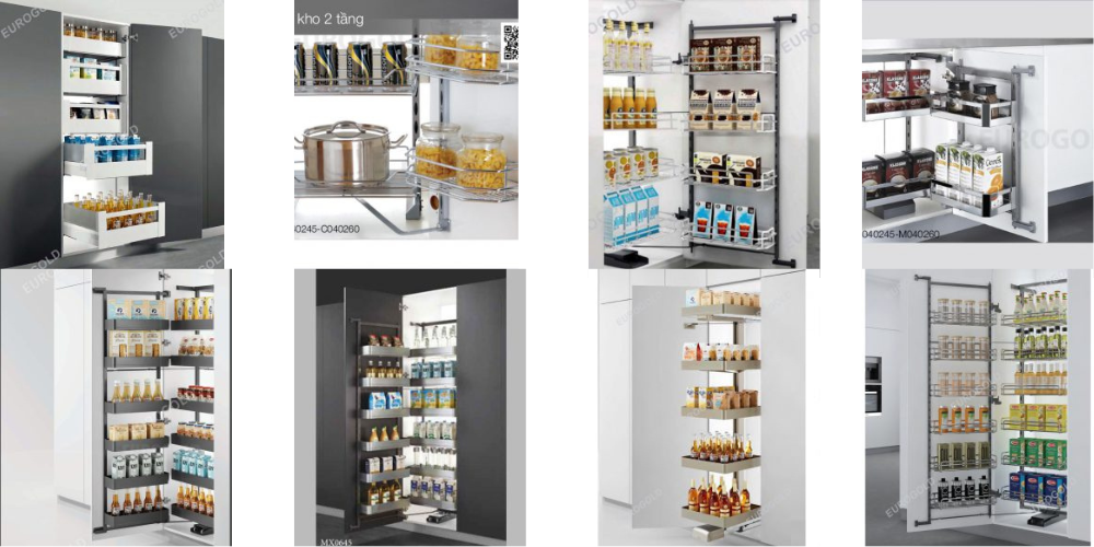 phụ kiện tủ đồ khô Eurogold tại Tủ Bếp Thiện Thịnh